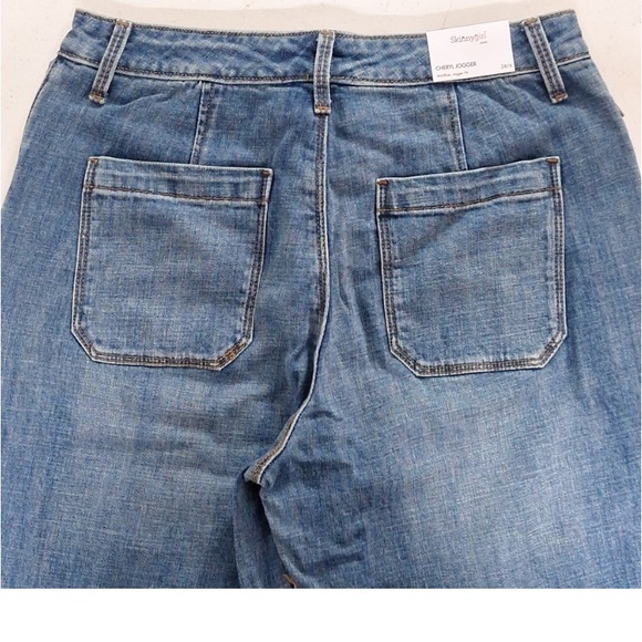 NEW! SkinnyGirl “Cheryl Denim Jogger” Jeans, Mid-Rise Blue - Picture 7 of 11